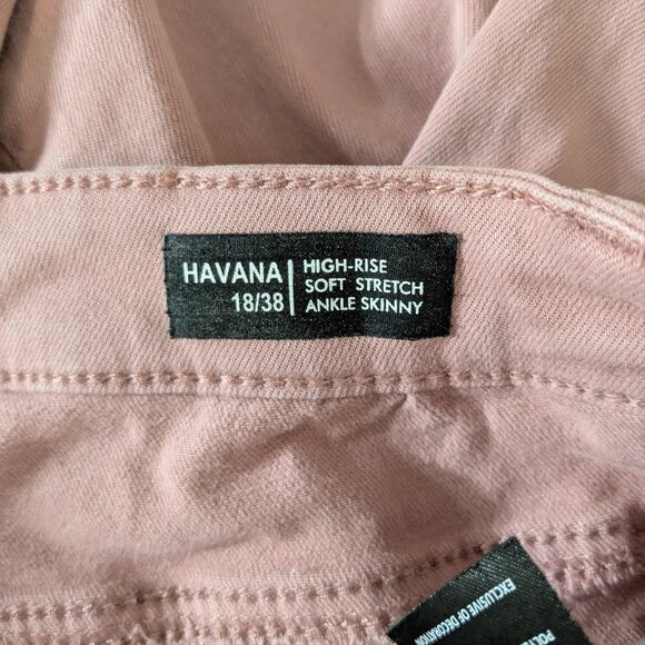 BUFFALO D BITTON Havana, Pink High Rise Soft Stretch Ankle Skinny Jeans; Size 18 - Picture 4 of 5